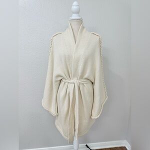 Mara Hoffman Alpaca Merino Wool Blend Kimono Style Robe Sweater Cardigan Large